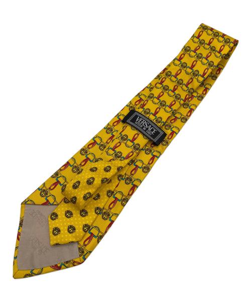 VERSACE（ヴェルサーチェ）VERSACE (ヴェルサーチェ) 90-00s メドゥーサメダル ネクタイ イエロー サイズ:Freeの古着・服飾アイテム