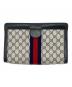 GUCCI (グッチ) クラッチバッグ ホワイト×ネイビー：12000円