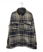 KITH×Ksubiキス×スビ）の古着「KACE ZIP SHIRT DARK PLAID」｜グレー×マルチカラー