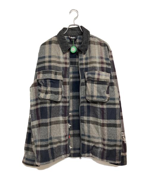KITH（キス）KITH (キス) Ksubi (スビ) KACE ZIP SHIRT DARK PLAID グレー×マルチカラー サイズ:SIZE Sの古着・服飾アイテム