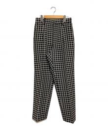 MAISON SPECIAL（メゾンスペシャル）の古着「21AW ハウンドトゥースオリジナルジャガードストレートパンツ」｜ブラック