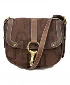 LAUREN RALPH LAURENローレンラルフローレン）の古着「ショルダーバッグ」｜ブラウン