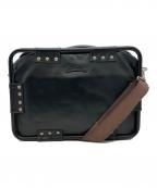 Jean Paul GAULTIERジャンポールゴルチェ）の古着「パイプフレームショルダーバッグ」｜ブラック