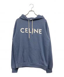 CELINE（セリーヌ）の古着「ルーズ フーディー / コットンフリース」｜ブルー