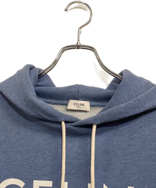 CELINE（セリーヌ）CELINE (セリーヌ) ルーズ フーディー / コットンフリース ブルー サイズ:SIZE FR Sの古着・服飾アイテム