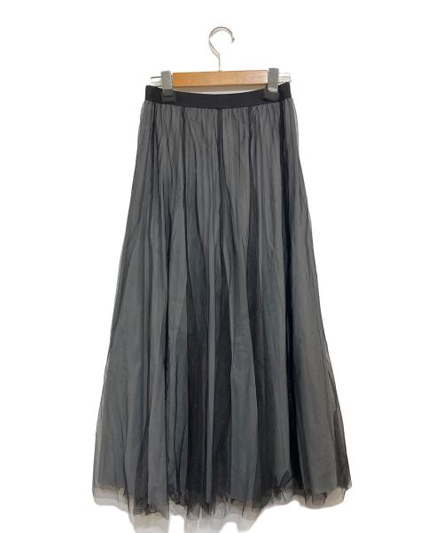 CELFORD（セルフォード）CELFORD (セルフォード) プリーツデザインチュールスカート ブラック サイズ:SIZE 36 (S)の古着・服飾アイテム