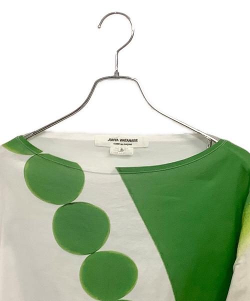 JUNYA WATANABE COMME des GARCONS（(ジュンヤワタナベ コムデギャルソン）JUNYA WATANABE COMME des GARCONS ((ジュンヤワタナベ コムデギャルソン) '00s ドルマンスリーブTシャツ ホワイト×グリーン サイズ:SIZE Sの古着・服飾アイテム