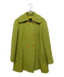 MAXMARA WEEKEND LINE（マックスマーラウィークエンドライン）の古着「ジャカードミドルコート」｜グリーン