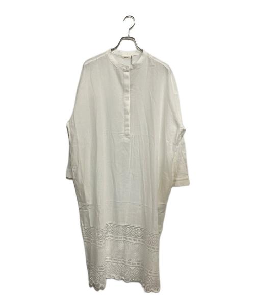 soulberry（ソウルベリー）soulberry (ソウルベリー) 24SS デニムと着るレースのスリットワンピース オフホワイト サイズ:SIZE L 未使用品の古着・服飾アイテム