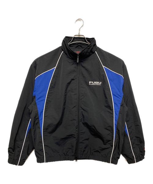 FUBU（フブ）FUBU (フブ) TRACK JACKET ブラック×ブルー サイズ:SIZE Lの古着・服飾アイテム