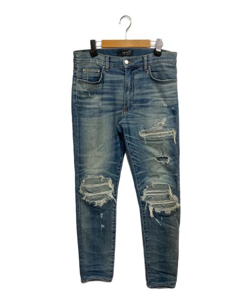 AMIRI（アミリ）AMIRI (アミリ) ダメージデニムパンツ インディゴ サイズ:SIZE 86cm (W34)の古着・服飾アイテム