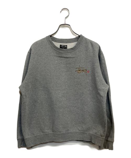 stussy（ステューシー）stussy (ステューシー) 00'sクルーネックスウェット グレー サイズ:SIZE Mの古着・服飾アイテム