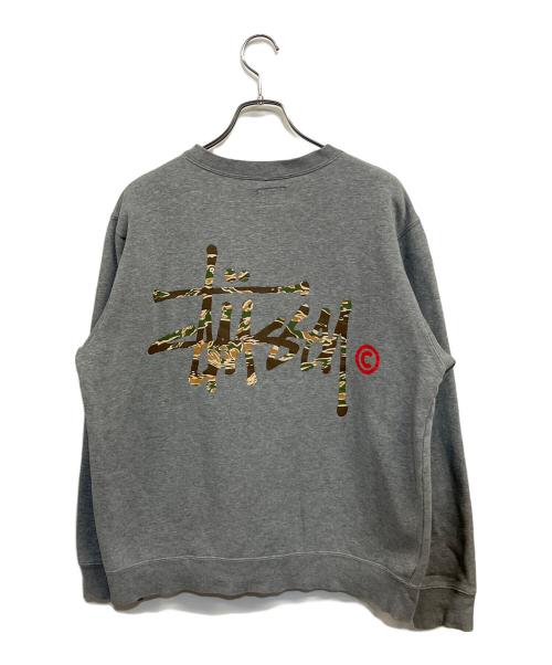 stussy（ステューシー）stussy (ステューシー) 00'sクルーネックスウェット グレー サイズ:SIZE Mの古着・服飾アイテム