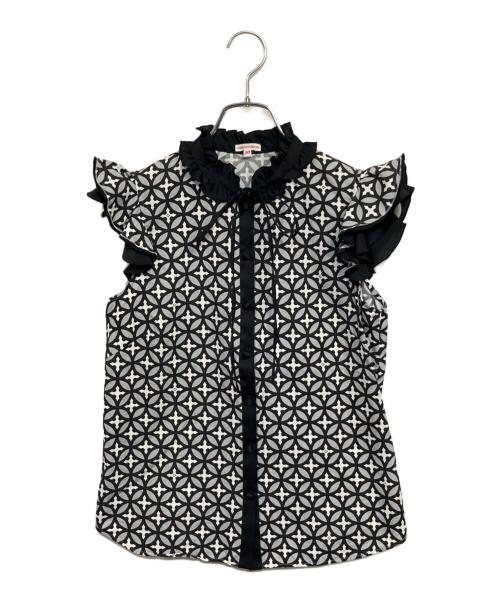 DRESSTERIOR（ドレステリア）DRESSTERIOR (ドレステリア) ノースリーブブラウス グレー×ブラック サイズ:SIZE 36 (S)の古着・服飾アイテム