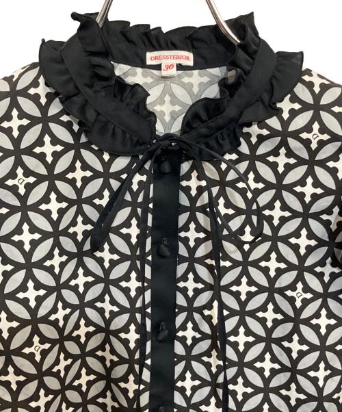 DRESSTERIOR（ドレステリア）DRESSTERIOR (ドレステリア) ノースリーブブラウス グレー×ブラック サイズ:SIZE 36 (S)の古着・服飾アイテム