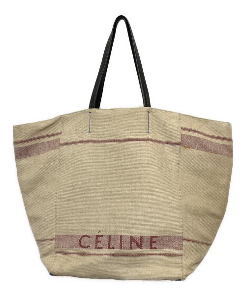 CELINE（セリーヌ）CELINE (セリーヌ) ラージカバーファントムキャンバストートバッグ ベージュの古着・服飾アイテム