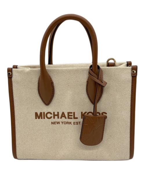 MICHAEL KORS（マイケル・コース）MICHAEL KORS (マイケル・コース) 2WAYショルダーバッグ ブラウン×ベージュの古着・服飾アイテム
