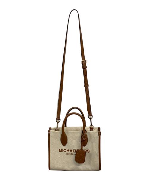 MICHAEL KORS（マイケル・コース）MICHAEL KORS (マイケル・コース) 2WAYショルダーバッグ ブラウン×ベージュの古着・服飾アイテム