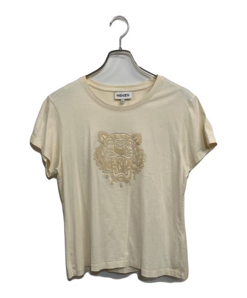 KENZO（ケンゾー）KENZO (ケンゾー) '00s Small T-Shirt Flock Tiger アイボリー サイズ:SIZE XLの古着・服飾アイテム