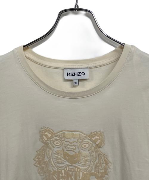 KENZO（ケンゾー）KENZO (ケンゾー) '00s Small T-Shirt Flock Tiger アイボリー サイズ:SIZE XLの古着・服飾アイテム