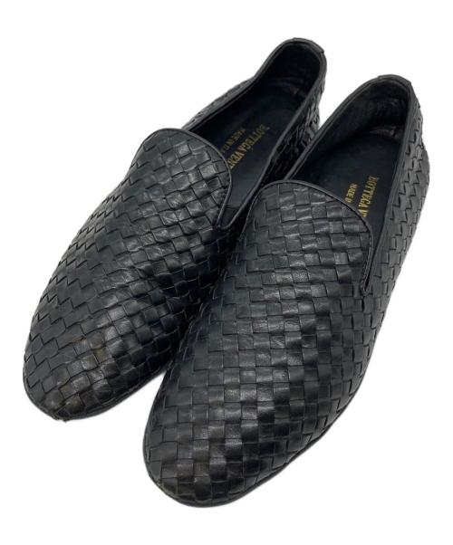 BOTTEGA VENETA（ボッテガベネタ）BOTTEGA VENETA (ボッテガベネタ) レザースリッポン ブラック サイズ:SIZE 43 (28cm)の古着・服飾アイテム