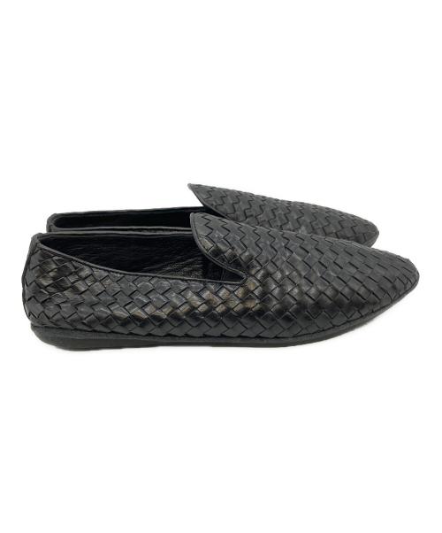 BOTTEGA VENETA（ボッテガベネタ）BOTTEGA VENETA (ボッテガベネタ) レザースリッポン ブラック サイズ:SIZE 43 (28cm)の古着・服飾アイテム