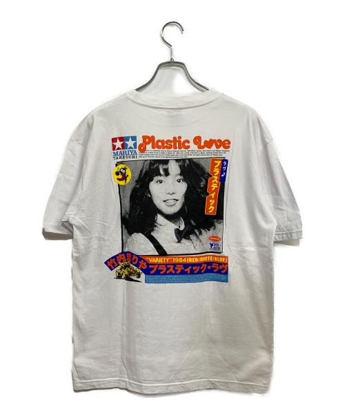 Pass The Peas & Kamengski（パスザペイス）Pass The Peas & Kamengski (パスザペイス) 竹内まりや Tシャツ ホワイト サイズ:SIZE XLの古着・服飾アイテム