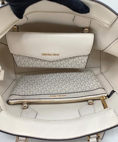 MICHAEL KORS（マイケル・コース）MICHAEL KORS (マイケル・コース) トートバッグ ホワイトの古着・服飾アイテム