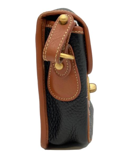 COACH（コーチ）COACH (コーチ) ターンロックバイカラーミニショルダー ブラック×ブラウンの古着・服飾アイテム