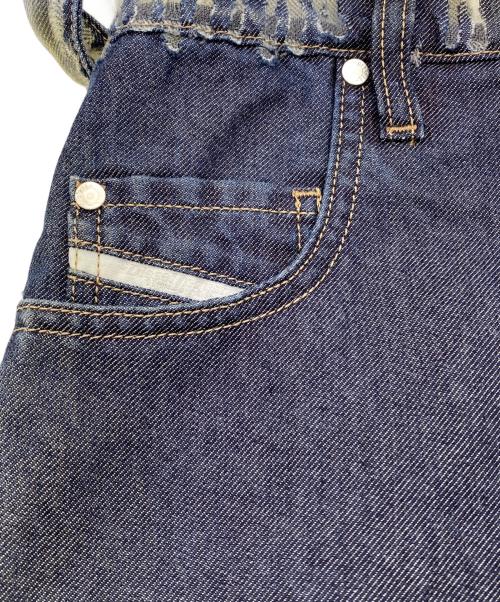 DIESEL（ディーゼル）DIESEL (ディーゼル) デニム&シースルースカート ブルー サイズ:SIZE 61cm (W24 S) 未使用品の古着・服飾アイテム