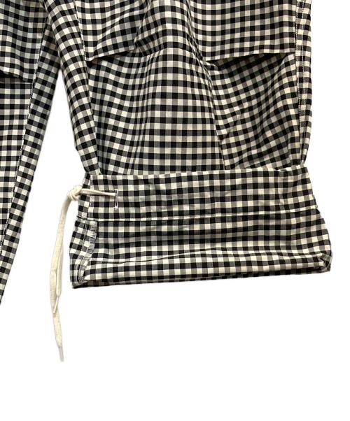 HAVERSACK（ハバーサック）HAVERSACK (ハバーサック) コットンシルクギンガムチェックワークパンツ ブラック×オフホワイト サイズ:SIZE 1の古着・服飾アイテム