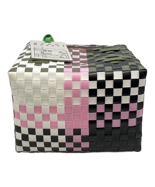MARNI（マルニ）MARNI (マルニ) ミニバスケットバッグ ディープセージ ×ピンク 未使用品の古着・服飾アイテム
