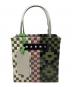 MARNI（マルニ）の古着「ミニバスケットバッグ」｜ディープセージ ×ピンク