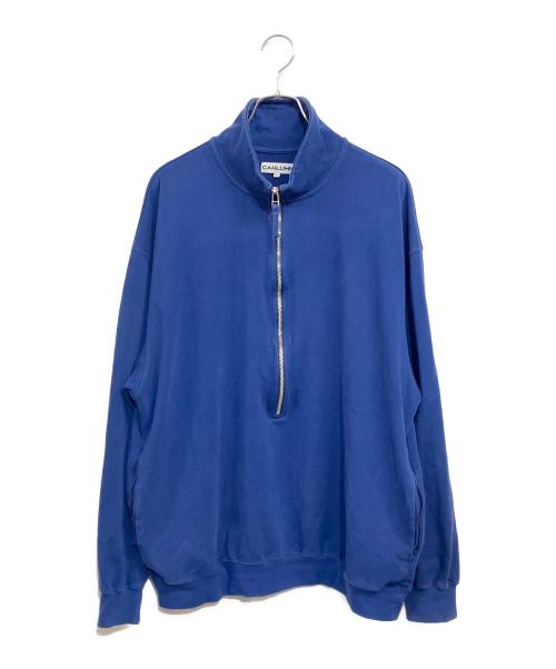 CAHLUMN（カウラム）CAHLUMN (カウラム) 3/4ジップスウェットシャツ ブルー サイズ:SIZE Lの古着・服飾アイテム