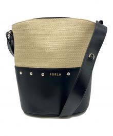 FURLA（フルラ）の古着「SHARE ミニ バケットバッグ」｜ベージュ×ブラック