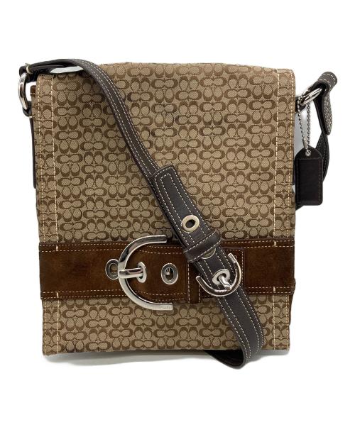 COACH（コーチ）COACH (コーチ) ショルダーバッグ ブラウン×ベージュの古着・服飾アイテム