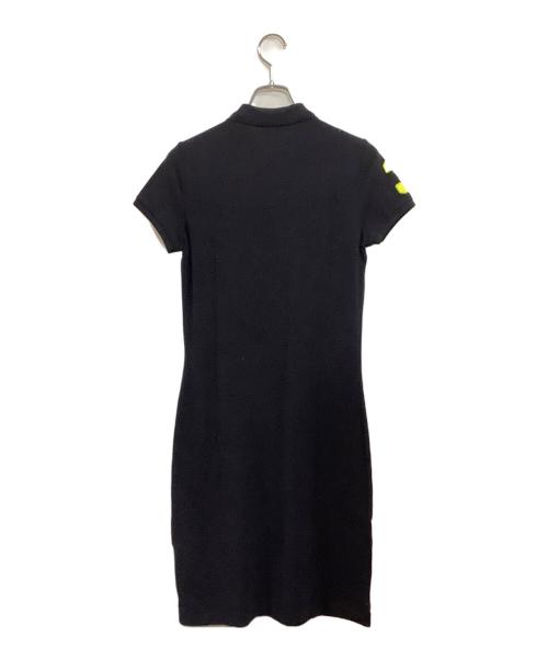 RALPH LAUREN（ラルフローレン）RALPH LAUREN (ラルフローレン) 半袖ワンピース ネイビー×ネオンイエローポニー サイズ:SIZE L (US M) 未使用品の古着・服飾アイテム