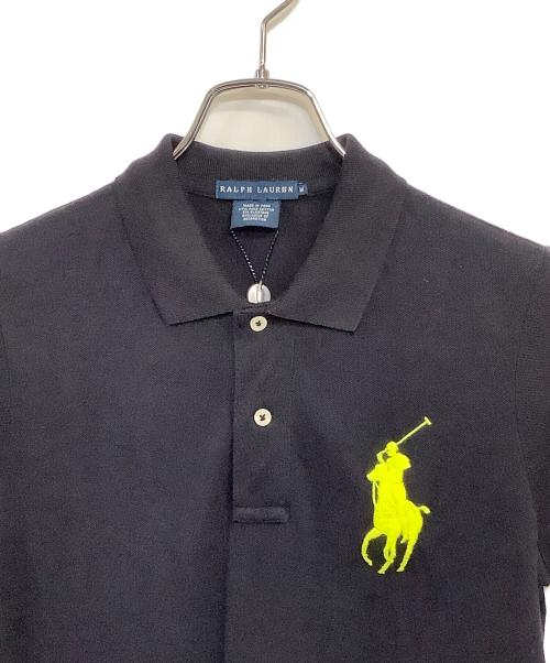 RALPH LAUREN（ラルフローレン）RALPH LAUREN (ラルフローレン) 半袖ワンピース ネイビー×ネオンイエローポニー サイズ:SIZE L (US M) 未使用品の古着・服飾アイテム