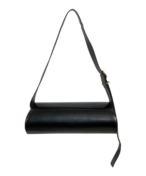 JIL SANDER（ジルサンダー）JIL SANDER (ジルサンダー) エンボスロゴ レザーハンドバッグ ブラックの古着・服飾アイテム