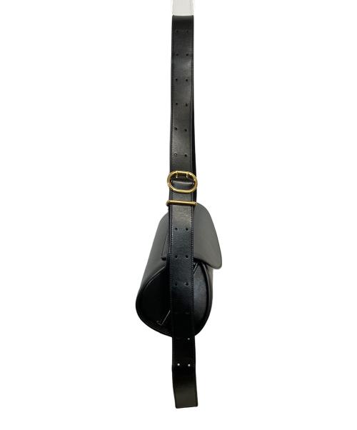 JIL SANDER（ジルサンダー）JIL SANDER (ジルサンダー) エンボスロゴ レザーハンドバッグ ブラックの古着・服飾アイテム