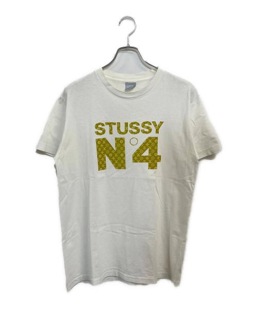 stussy（ステューシー）stussy (ステューシー) 00’sモノグラムTシャツ ホワイト サイズ:SIZE Mの古着・服飾アイテム