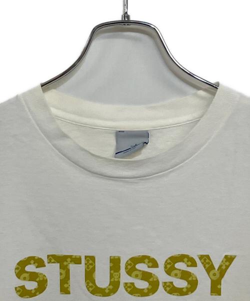stussy（ステューシー）stussy (ステューシー) 00’sモノグラムTシャツ ホワイト サイズ:SIZE Mの古着・服飾アイテム