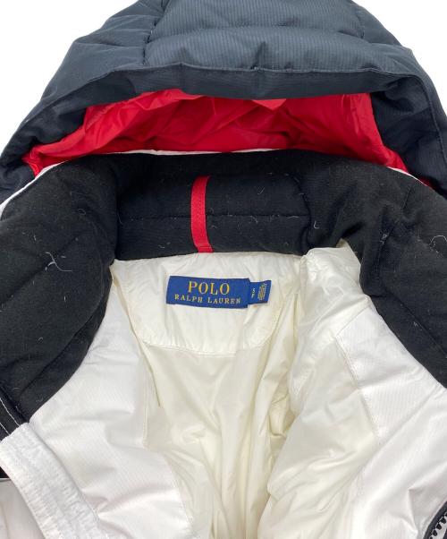 POLO RALPH LAUREN（ポロ・ラルフローレン）POLO RALPH LAUREN (ポロ・ラルフローレン) BIG PONY DOWN JACKET ホワイト×ブラック サイズ:SIZE US Sの古着・服飾アイテム