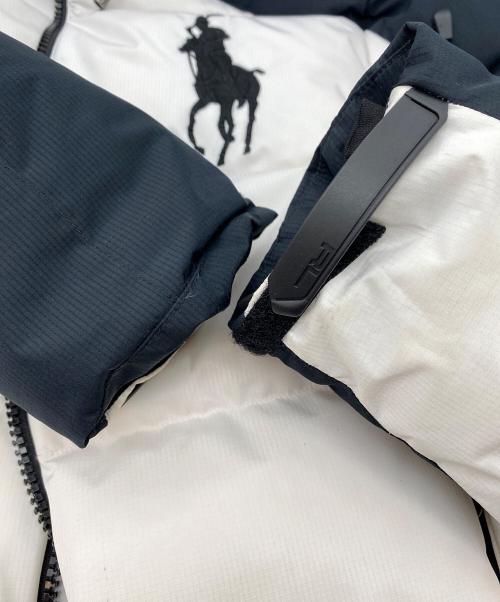 POLO RALPH LAUREN（ポロ・ラルフローレン）POLO RALPH LAUREN (ポロ・ラルフローレン) BIG PONY DOWN JACKET ホワイト×ブラック サイズ:SIZE US Sの古着・服飾アイテム