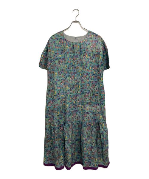 Jocomomola（ホコモモラ）Jocomomola (ホコモモラ) 半袖ワンピース ライトブルー サイズ:SIZE 40 (M)の古着・服飾アイテム
