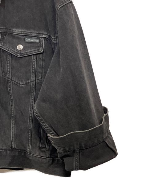 Calvin Klein（カルバンクライン）Calvin Klein (カルバンクライン) Trucker Jacket ブラック サイズ:SIZE L (US M)の古着・服飾アイテム