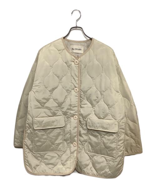RAY BEAMS（レイ ビームス）RAY BEAMS (レイ ビームス) キルティングノーカラーブルゾン オフホワイト サイズ:SIZE 0 未使用品の古着・服飾アイテム