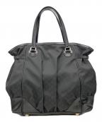 GUCCIグッチ）の古着「GGレザー切替トートバッグ」｜ブラック