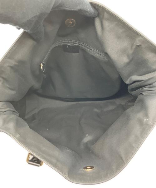 GUCCI（グッチ）GUCCI (グッチ) GGレザー切替トートバッグ ブラックの古着・服飾アイテム