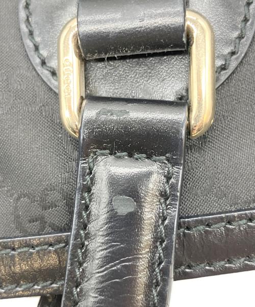 GUCCI（グッチ）GUCCI (グッチ) GGレザー切替トートバッグ ブラックの古着・服飾アイテム
